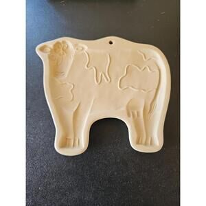 Vintage Brown Bag Cookie Art, ELAINE'S COW Mold, 1986 Hill Design